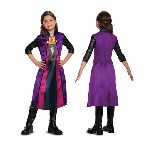 Disney Offizielles Standard Frozen 2 Anna Kostüm Mädchen, Anna Kleid Frozen Frozen Kostüm Mädchen, Karneval Faschingskostüm Prinzessin Kostüm für Kinder S von Disguise