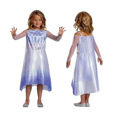 Disney Offizielles Standard Schneekönigin Elsa Kostüm Kinder, Elsa Dress Up für Mädchen, Halloween, Weihnachten, Kostüm, Outfit, Größe M von Disguise