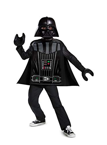 Lego Darth Vader Costume for Kids, Classic Lego Star Wars Themed Children's Character Outfit, Child Size Large (10-12) Black von Disguise