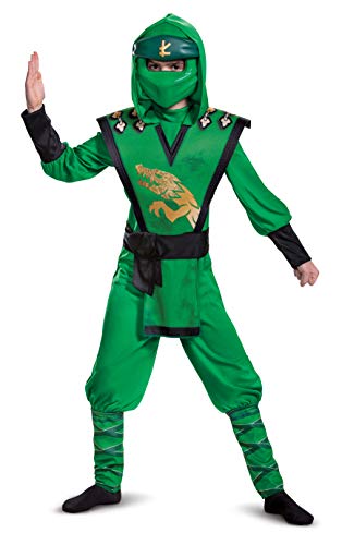 Lloyd Costume for Kids, Deluxe Lego Ninjago Legacy Themed Children's Charcter Jumpsuit, Child Size Large (10-12) von Disguise