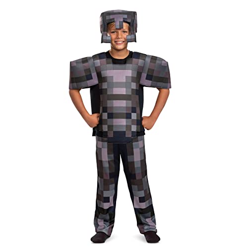 Minecraft Costume, Official Nether Armor Outfit for Kids Minecraft Costume, Deluxe Child Size Medium (7-8) von Disguise