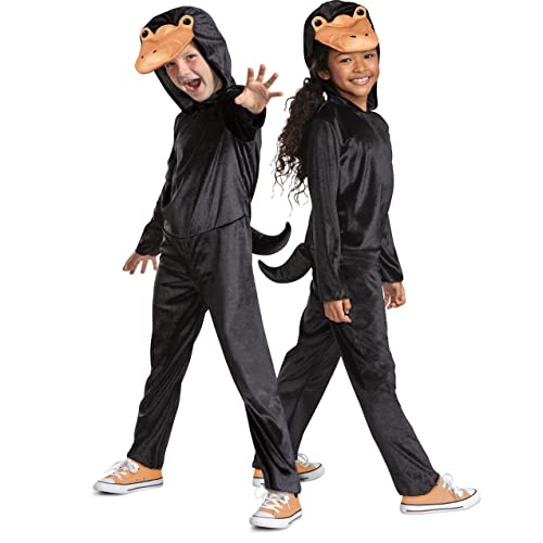 Niffler Costume for Kids, Official Fantastic Beasts Costume Jumpsuit with Hood and Tail, Child Size Medium (7-8) von Disguise