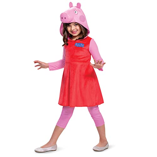 Peppa Pig Kostüm für Kinder, offizielles Peppa Wutz Kostüm, Outfit und Kopfbedeckung, Kleinkind, Größe S (2T) von Disguise