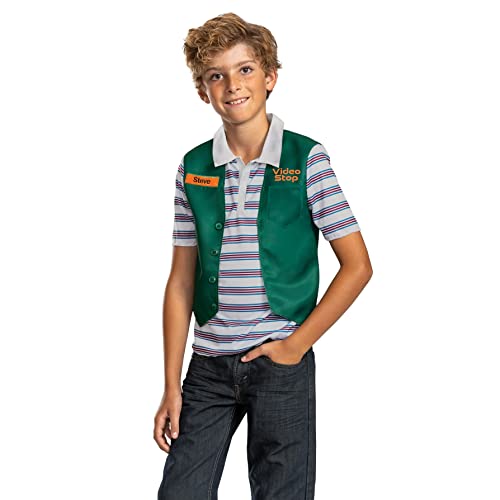 Steve Video Stop Costume for Kids, Official Stranger Things Costume Shirt and Vest, Child Size Extra Large (14-16) von Disguise