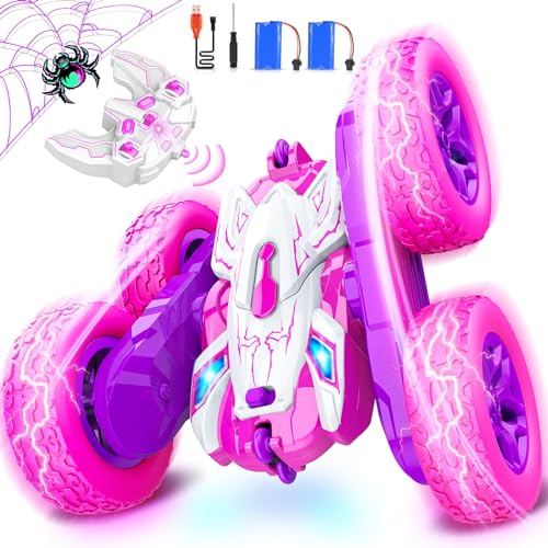 Dislocati Ferngesteuertes Auto ab 3-10 Jahre, Geschenk Mädchen 3 4 5 6 7 8 9 10 11 Jahre Spielzeug ab 3-10 Jahre Mädchen Rc Auto Monstertruck Geschenke für Mädchen Outdoor Spielzeug von Dislocati