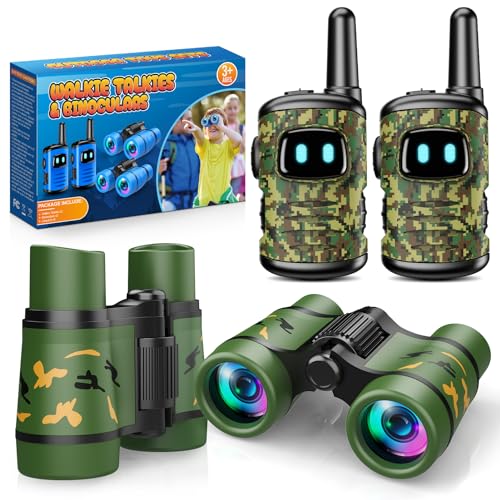 Dislocati Kinder Outdoor Spielzeug ab 3-9 Jahre Junge, Walkie Talkie Kinder Geschenke für 3-9 Jährige Jungen Mädchen Fernglas Kinder Garten Spielzeug Draußen Outdoor Spiele Ostergeschenke Kinder von Dislocati