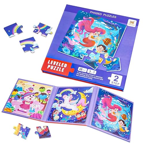 Dislocati Puzzle ab 3-7 Jahre Mädchen, Magnetspiel ab 3-6 Jahre Spielzeug ab 3-6 Jahre Mädchen Geschenk Mädchen 3-6 Jahre Meerjungfrauen Spielzeug Spiele ab 3-6 Jahren Mädchen Geschenke 3-7 Jahre von Dislocati