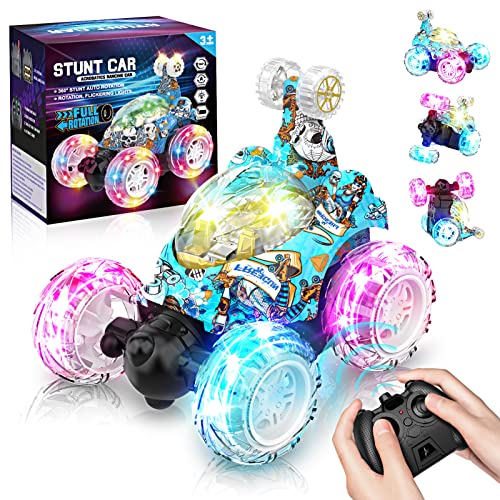 Dislocati RC Stunt Auto, 2.4Ghz 360°-Drehung LED Ferngesteuertes Auto, Weihnachten Geschenke für Kinder (Camouflage) von Dislocati