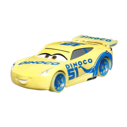 Disney Pixar Cars Glow Racers - Dinoco Cruz Ramirez - Cars Metal, HPG76, Mehrfarbig von Disney