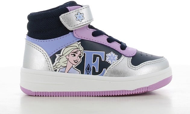 Disney Die Eiskönigin Classic High Kinder Sneaker, Navy/Silver, 24, Kinderschuhe von Disney Die Eiskönigin