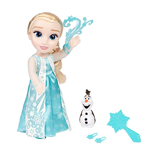 Disney Die Eiskönigin - Frozen - Singende ELSA Puppe 35 cm, singt „Let It Go“, inklusive Zubehör für zusätzlichen Spielspaß, perfekt Mädchen ab 3 Jahren, 225306, Türkis von Disney