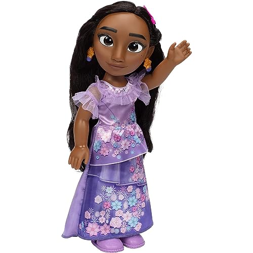 Disney Encanto Isabela Puppe 35cm mit Blumenkleid, Schuhen, Ohrringen und Haarclips von Disney Encanto