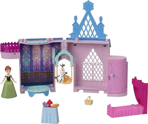 Disney Frozen Annas Schloss in Arendelle: Das Spielset lässt sich öffnen und enthält im Inneren ein Puppenhaus mit mehreren Spielbereichen, die Kinder aus dem Film wiedererkennen werden. von Mattel