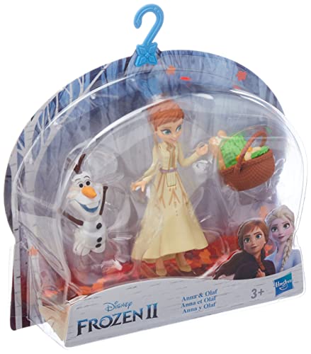 Disney Die Eiskönigin kleine Anna Puppe mit Olaf und Korb, inspiriert durch den Film Die Eiskönigin 2 von Disney Frozen