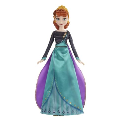 Hasbro Eiskönigin 2 Königin Anna Modepuppe, Kleid, Schuhe und rote Haare, Spielzeug für Kinder ab 3 Jahren Mehrfarbig von Disney Frozen