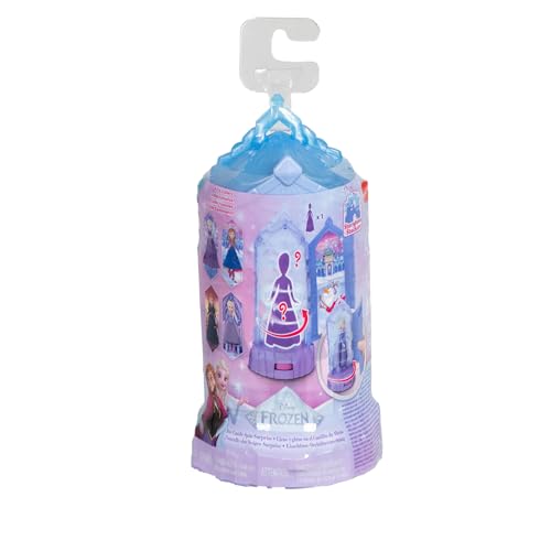 Mattel Disney Die Eiskönigin Kleine Überraschungspuppen und Miniaturschloss-Spielsets, Eisschloss-Drehüberraschung aus den Filmen (Stile können abweichen), JCR90 von Disney Frozen