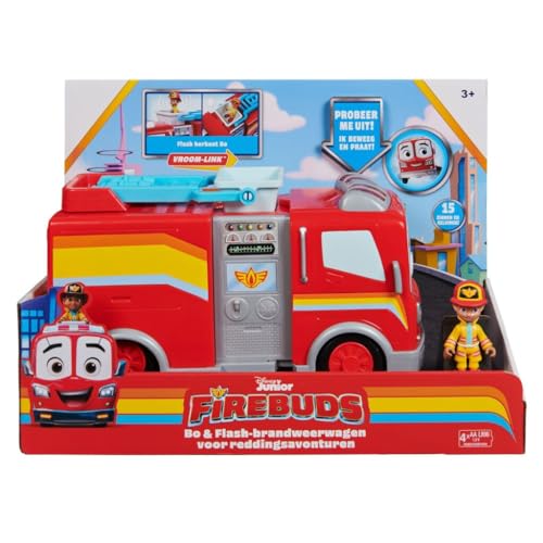 Disney Firebuds Fire Friends - Interaktives BO & Flash Feuerwehrauto mit Licht und Ton von Disney Junior Firebuds