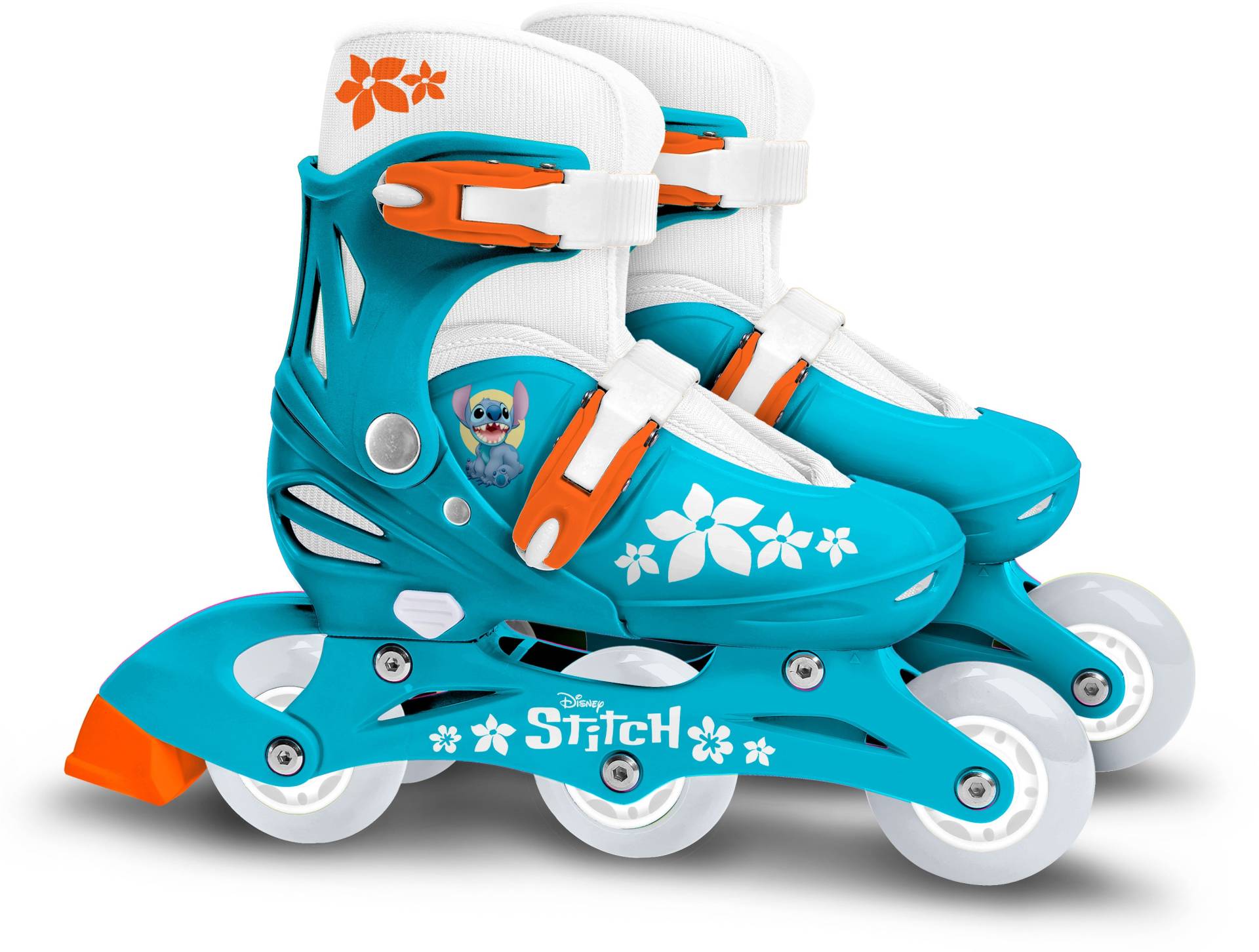 Stamp Stitch Verstellbare 2-in-1 Inlineskates Größe 27-30, Grün/Blau von Disney Lilo & Stitch