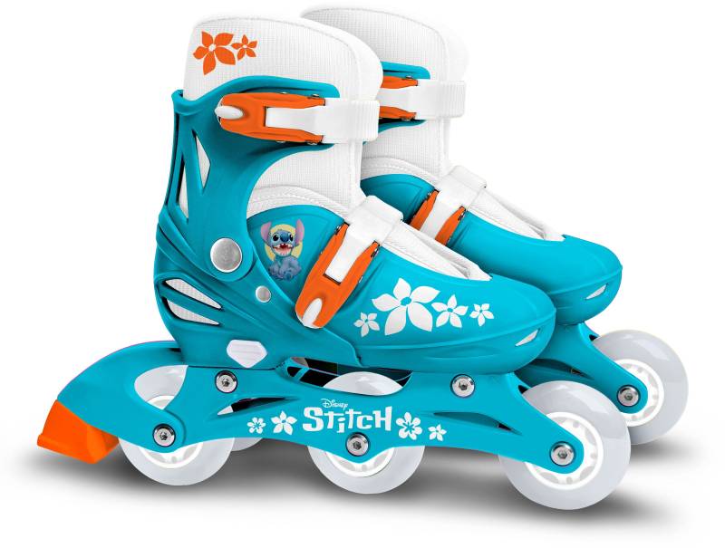 Stamp Stitch Verstellbare 2-in-1 Inlineskates Größe 27-30, Grün/Blau von Disney Lilo & Stitch