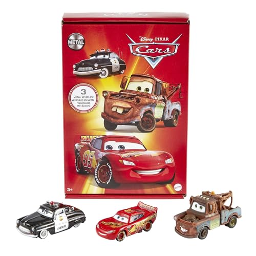 Mattel Disney Pixar Cars - Disney Pixar Fahrzeuge Radiator Springs 3er-Packung, beliebte Die-Cast-Fahrzeuge, Spielzeug ab 3 Jahren HBW14 von Mattel