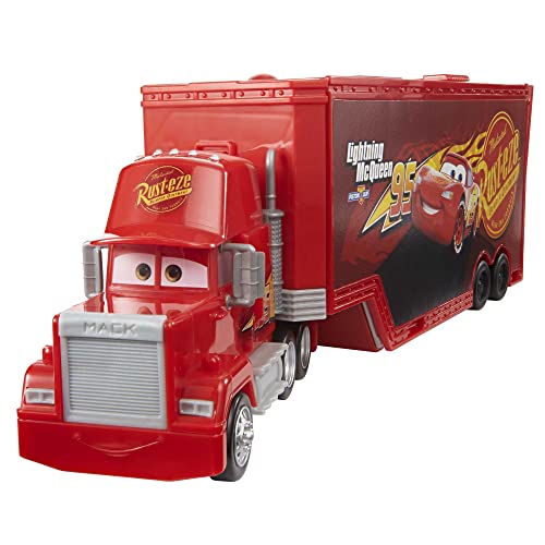 Disney Pixar Cars HDC75 - Tuning Mack Spielset, 2-in-1 Spielzeugtruck und Tuning-Station mit Starter, Hebebühne und mehr, vom Film inspiriert, Autorenn Spielzeug für Kinder ab 4 Jahren von Mattel