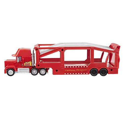 Disney Pixar Cars HHJ54 - Mack Hauler, Spielzeug-Transporter (ca 33 cm) mit Rampe und Stauraum für 12 Fahrzeuge, Geschenk für Kinder ab 4 Jahren von Mattel