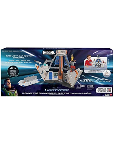 Disney and Pixar Lightyear Playset with Buzz Lightyear Action Figure and Vehicle Launch Ramp and Sounds, Ultimate Star Command Base ​​​ von Disney Pixar Lightyear