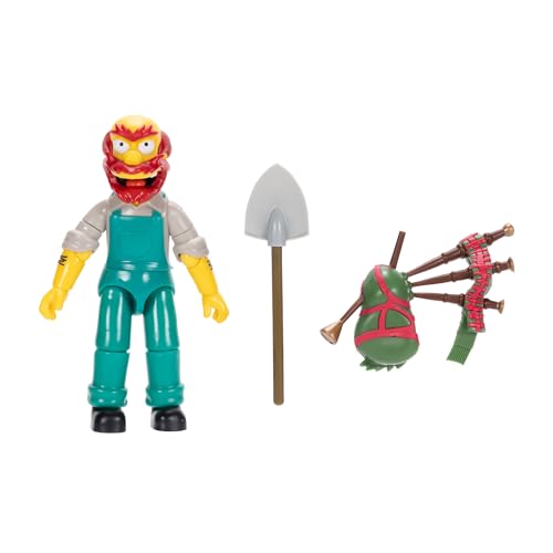 The Simpsons 175434 Die 12,7 cm große „Simpsons Groundskeeper Willie Sammeln Actionfigur, Gelb von The Simpsons