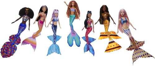 Mattel DISNEY Arielle, die Meerjungfrau - Arielle und ihre 6 Geschwister Caspia, Indira, Perla, Karina, Mala und Tamika, für Kinder ab 3 Jahren, HPT16 von Mattel