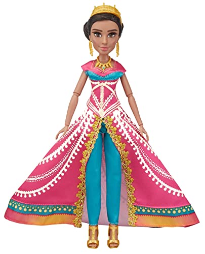 Disney Aladdin Zauberhafte Jasmin Deluxe Modepuppe mit Kleid, Schuhen und Accessoires, inspiriert von Disneys Realverfilmung, Spielzeug für Kinder und Sammler von Disney Princess