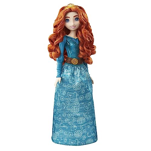 Disney Princess-Spielzeug, bewegliche Merida-Modepuppe mit glitzernder Kleidung und Accessoires, inspiriert vom Disney und Pixar-Film, Geschenk für Kinder, HLW13 von Mattel