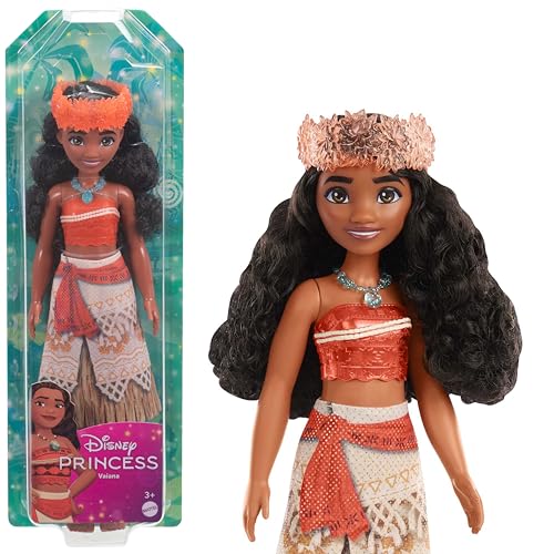 Mattel DISNEY Vaiana- Bewegliche Modepuppe mit glitzerndem Outfit, abnehmbarem Stirnband und Kette, für Kinder ab 3 Jahren, HPG68 von Mattel