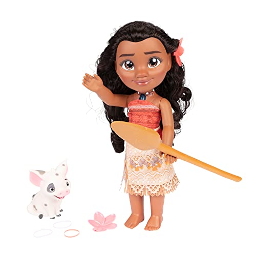 Disney Princess My Singing Friend Moana Feature Doll, 14” / 35 cm Tall Doll Sings ‘How Far I’ll Go’, Accessories Included for Added Play, Perfect for Girls Aged 3+, Mehrfarbig, 224936-4-VAI Estándar von Disney