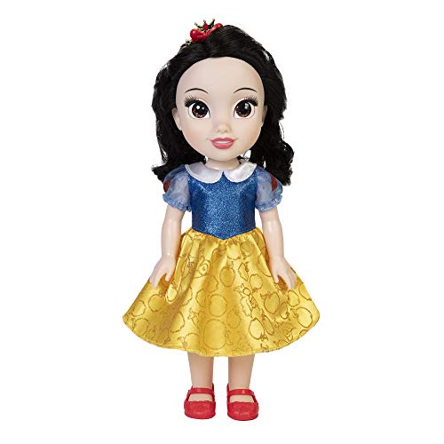 Disney Princess Schneewittchen Puppe 35 cm, reflektierende Glitzeraugen, bewegliche Gelenke, ausziehbares Kleid, Schuhe, Krone, schwarzes Haar, für Mädchen ab 3 Jahren von Disney Princess