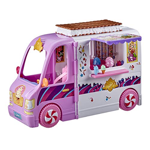 Disney Prinzessin Comfy Squad Süßigkeitentruck, Spielset mit 16 Accessoires, Spiel-Eisdiele, Spielzeug für Mädchen ab 5 Jahren von Disney Princess