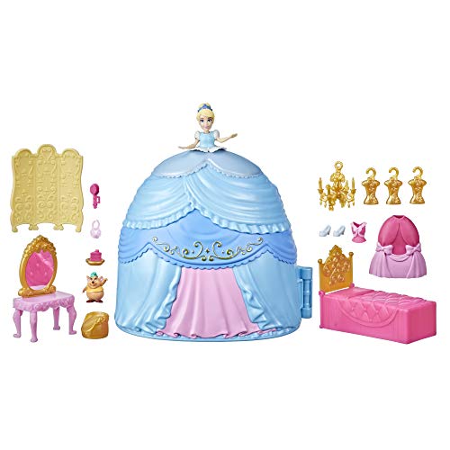 Disney Prinzessin Styling Überraschung Cinderellas Rock, Spielset mit Puppe, Möbeln und Modezubehör, Spielzeug für Mädchen ab 4 Jahren von Disney Princess