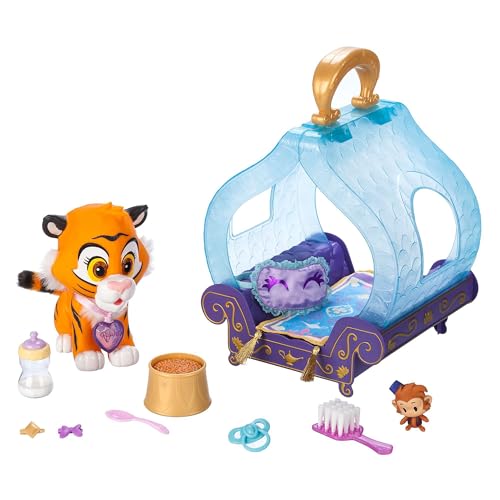 Disney Store Offizielles Radscha Spielset, Aladdin, 13-teilig, Set mit Prinzessin Jasmins Tiger, Königliches Haustierbett, Abu und mehr – Geeignet ab 3 Jahren von Disney Store