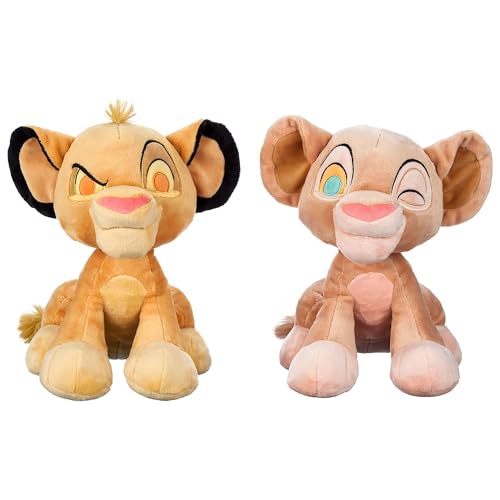 Disney Store Offiziell Simba und Nala Kuscheltierset, Der König der Löwen 30. Geburtstag, 28cm, Kuscheltier Charakter, Geeignet ab 0 Jahren von Disney Store