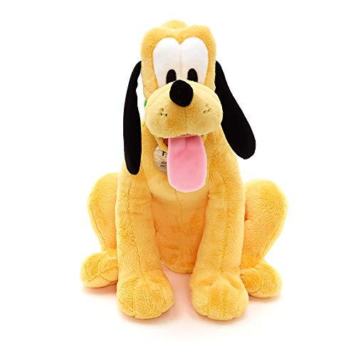 Disney Store Mittelgroße Stoffpuppe Pluto, 36cm / 14", Kultfigur als Welpe mit Hundemarke, für alle Altersstufen geeignet von Disney