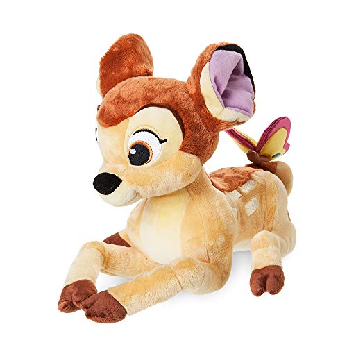 Disney Store Mittelgroßes Kuscheltier Bambi, 36 cm / 14”, kuschelige Kultfigur entzückendem Schmetterling am Schwanz, für alle Altersstufen geeignet von Disney Store