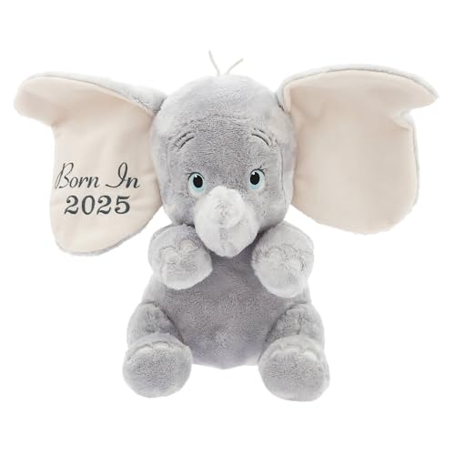 Disney Store Official - Dumbo - Kuscheltier - Born in 2025-30,5 cm/12 - Elefanten-Plüschtier mit Datum 2025 für Neugeborene - Ab der Geburt geeignet - Ab 0 Jahren von Disney Store