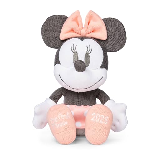 Disney Store Official - Minnie Maus - Kuscheltier - Baby's First Minnie Mouse - 33 cm/13" - Plüschtier mit Datum 2025 für Neugeborene - Ab der Geburt geeignet - Ab 0 Jahren von Disney Store