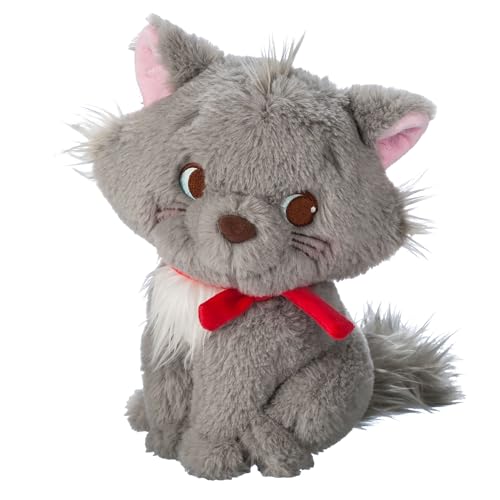 Disney Store Official - Aristocats - Berlioz - Kuscheltier - 28 cm/11" - Niedliches graues Plüschkätzchen mit roter Schleife - Ab der Geburt geeignet - Ab 0 Jahren von Disney Store