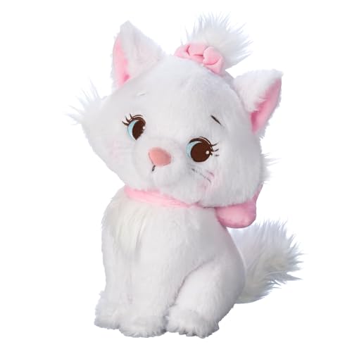 Disney Store Official - Aristocats - Marie - Kuscheltier - 28 cm/11" - Niedliches weißes Plüschkätzchen mit rosa Schleife und Halsband - Ab der Geburt geeignet - Ab 0 Jahren von Disney Store