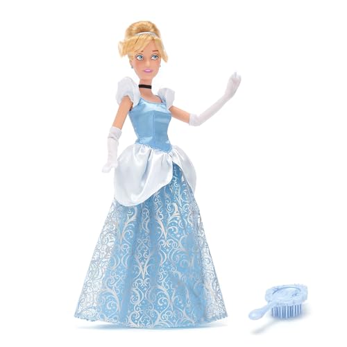 Disney Store Official - Cinderella - Klassische Puppe - 29 cm/11" - Voll bewegliche Disney Prinzessinnen Puppe im atemberaubenden blauen Kleid - Mit Spielzeughaarbürste - Ab 3 Jahren geeignet von Disney Store