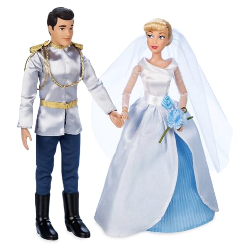 Disney Store Official - Cinderella und Prinz Charming - Hochzeitspuppenset - 30 cm/12" - Braut und Bräutigam - Figuren mit Accessoires - Ab 3 Jahren geeignet von Disney Store