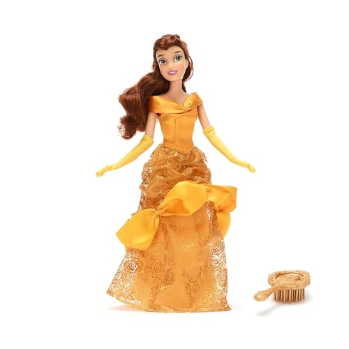 Disney Store Official - Die Schöne und das Biest - Belle - Klassische Puppe - 29 cm/11" - Voll bewegliche Disney Prinzessinnen Puppe im gelben Kleid - Mit Spielzeughaarbürste - Ab 3 Jahren von Disney Store