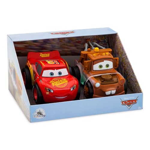 Disney Store Official - Disney Pixar Cars - Lightning McQueen & Hook Spielzeugset - Rennauto und Abschleppwagen mit Rückziehfunktion - ca. 10 cm lang - Ab 3 Jahren von Disney Store