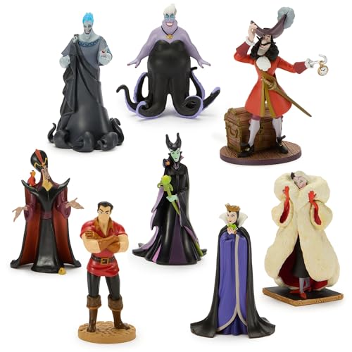 Disney Store Official - Disney Villains - Figurenset - 8-teiliges Spielzeugset - Mit Käpt‘n Hook, Ursula, Dschafar, Böser Fee Malefiz, Böser Königin, Gaston und Hades - Ab 3 Jahren geeignet Disney Store Official - Disney Villains - Figurenset - 8-teiliges Spielzeugset - Mit Käpt‘n Hook, Ursula, Dschafar, Böser Fee Malefiz, Böser Königin, Gaston und Hades - Ab 3 Jahren geeignet von Disney Store