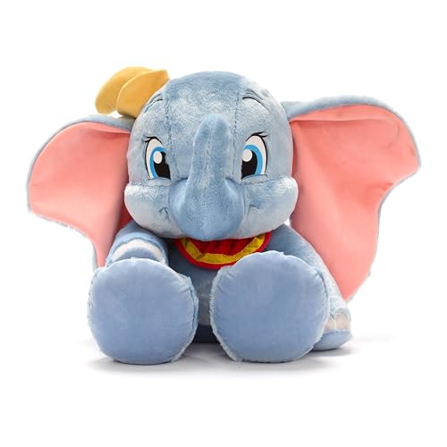 Disney Store Official - Dumbo - Big Feet Kuscheltier - 44 cm/17" - Knuddeliger Grauer Plüsch-Elefant - Stofftier - Ab der Geburt geeignet von Disney Store